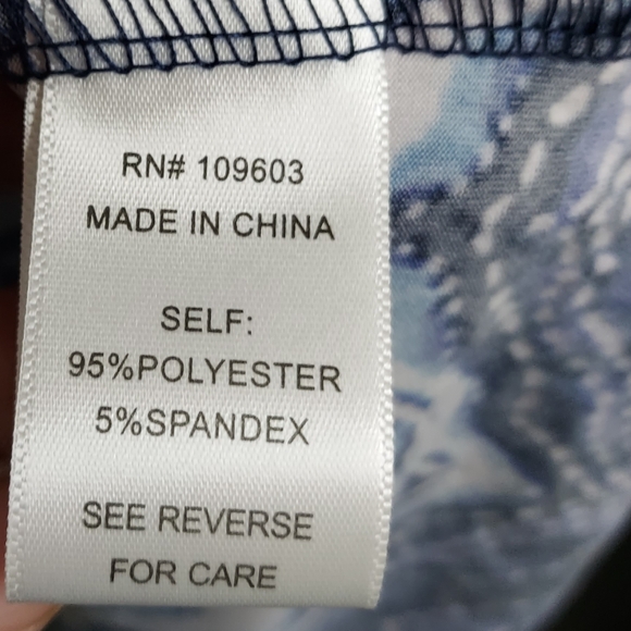 NWT Rabbit Rabbit Rabbit Blue and White Zigzag Midi Dress - Picture 7 of 9